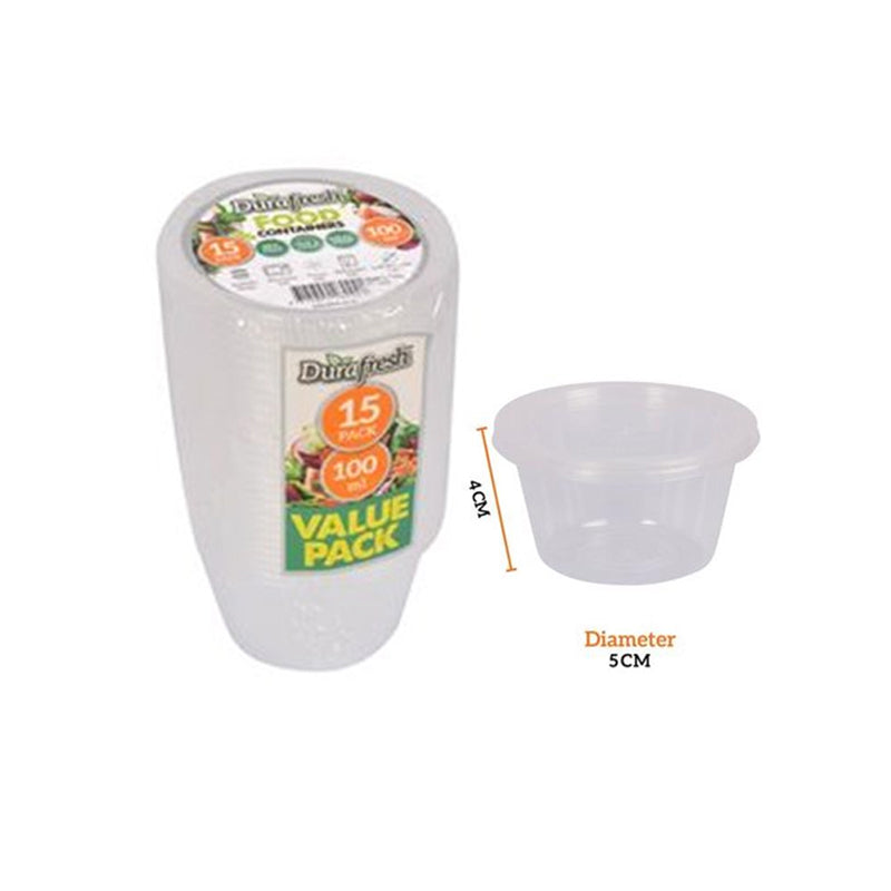 Retail Combo Pack Round Disp Sauce Container 100ml (15PCS ) - $1.50 EA / CTN QTY: 36