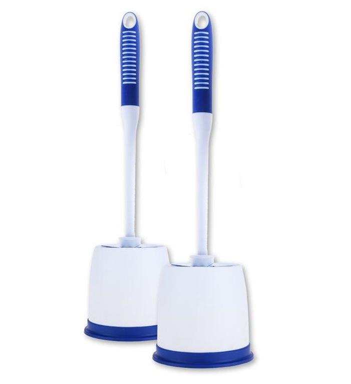Toilet Brush With Soft Grip Handle & Holder - $3.50 EA / CTN QTY: 12