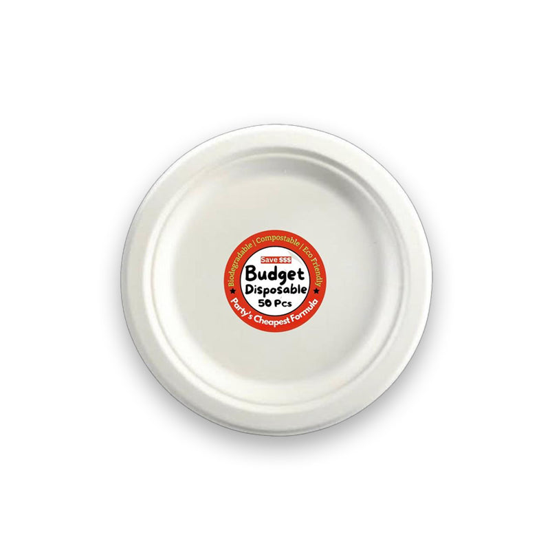 Budget Disposable 6" Plate (50PCS) - $1.99 EA / CTN QTY: 20