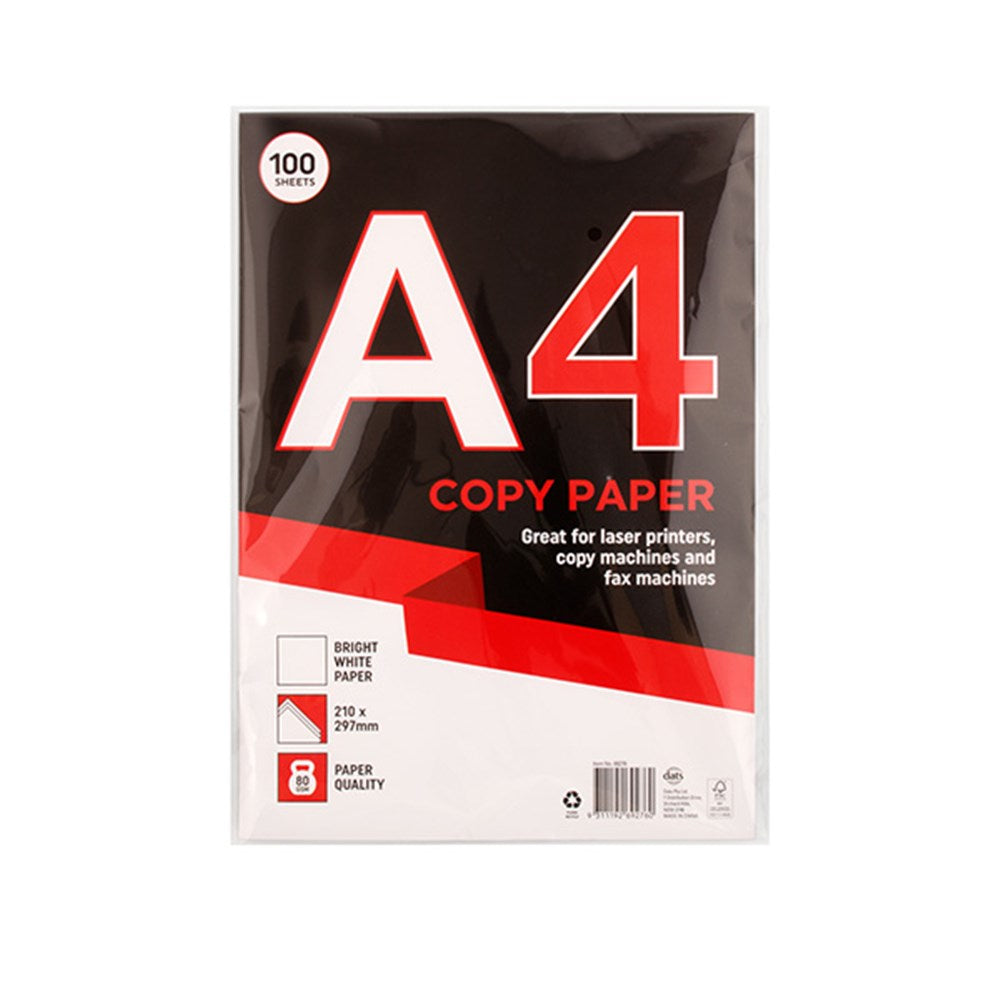 Copy Paper A4 80gsm 100PK - $1.99 EA / CTN QTY: 12