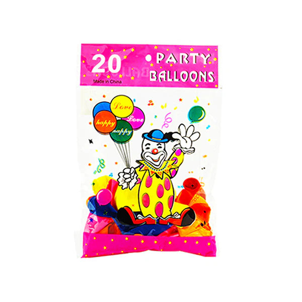 Coloured Party Balloons 20pk - $1.50 EA / CTN QTY: 20