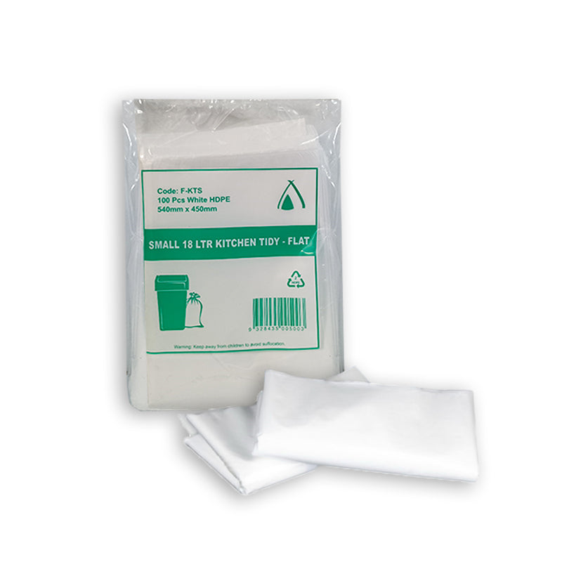 Bulk Pack-100 pcs Bin Liners 18L (Small) Flat Pack - $1.99 EA / CTN QTY: 20