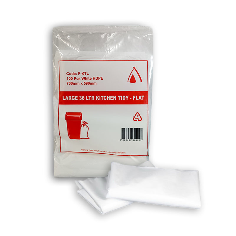 Bulk Pack-100pcs Bin Liners 36L (Large) Flat Pack - $2.99 EA / CTN QTY: 20