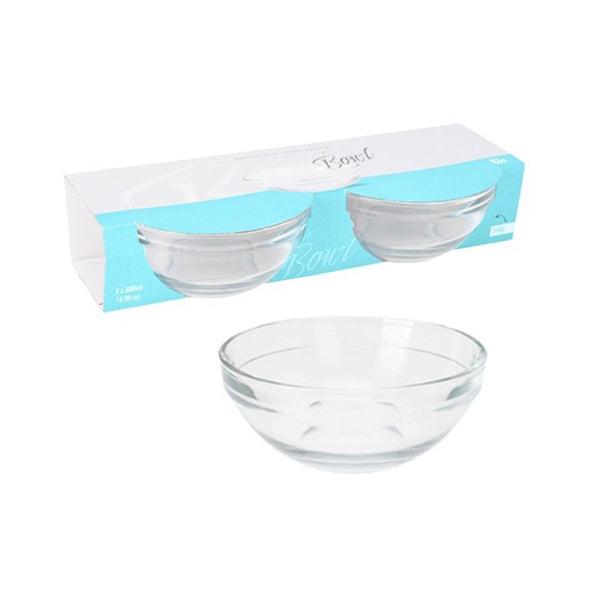 Bowl Glass Set 500ml 2PCS - $3.25 EA / CTN QTY: 12