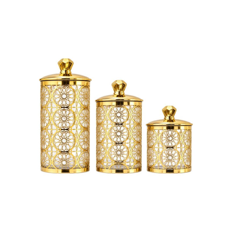 Dry Fuit Gold Canister Plastic Set 3pcs - $12.99 EA / CTN QTY: 3