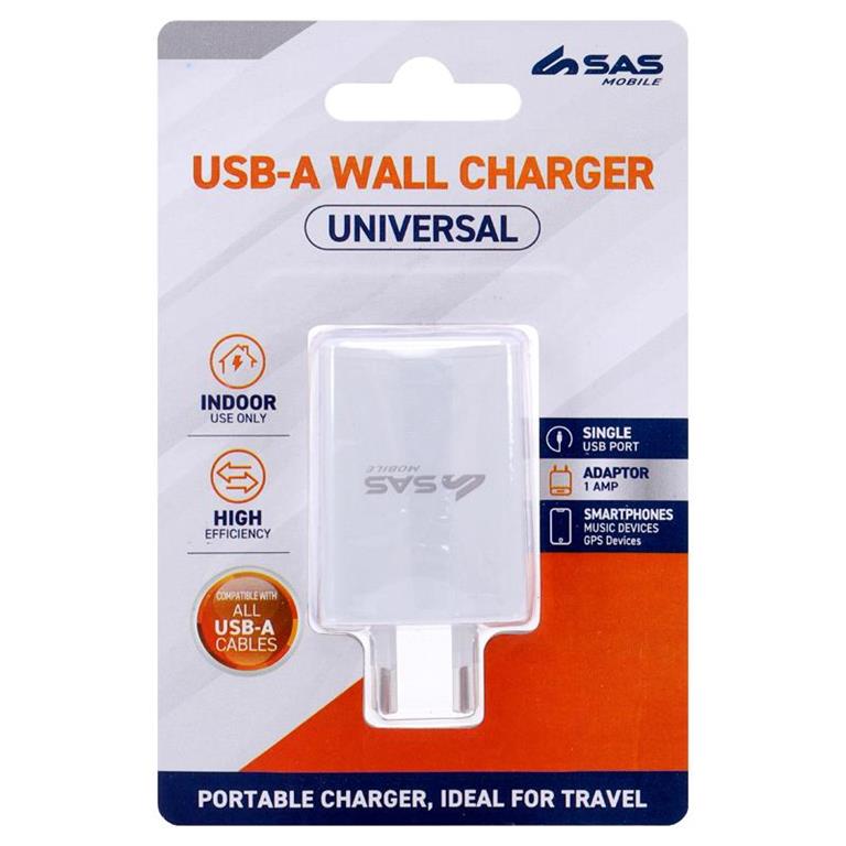 Charger 1 Port USB-A Universal - $6.99 EA / CTN QTY: 12