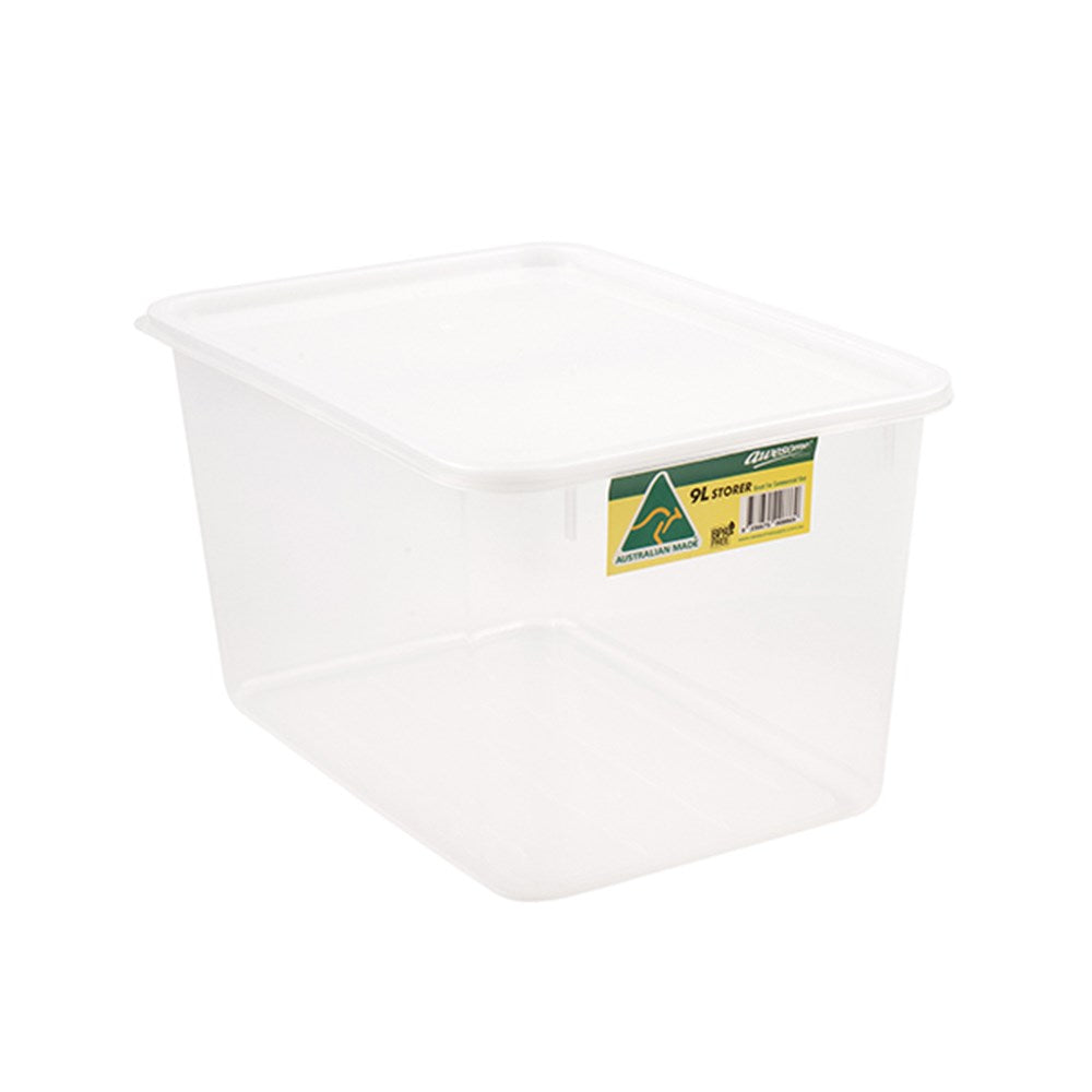Container Plastic Reusable W Lid Rectangle 9L - $3.98 EA / CTN QTY: 12