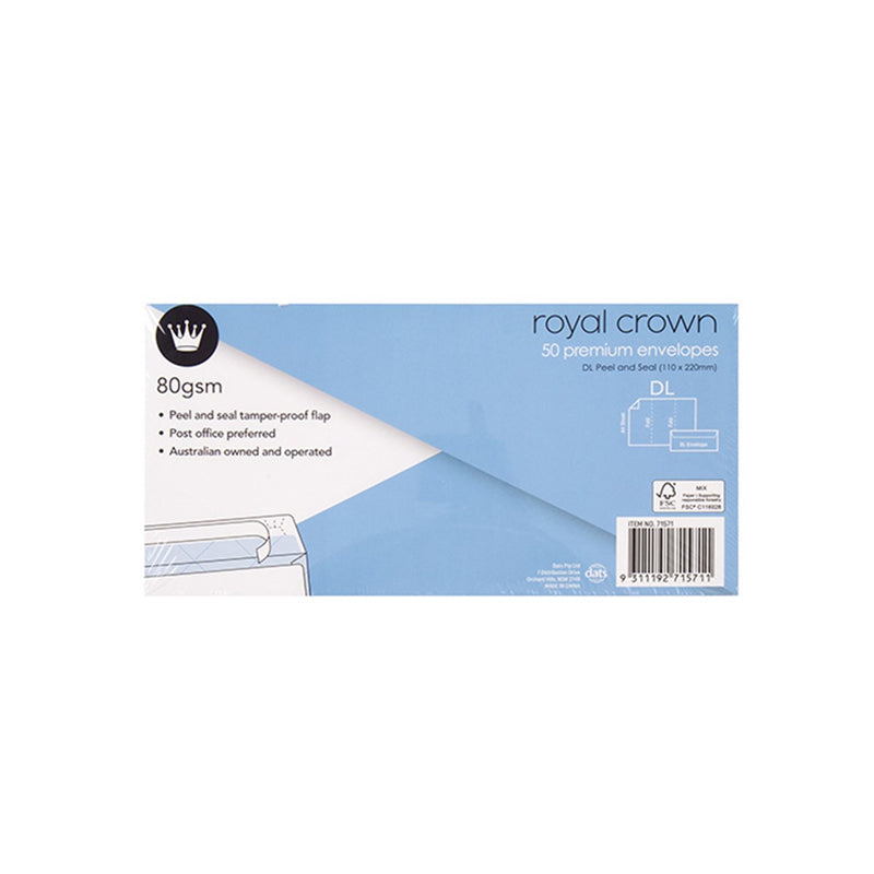 Envelope White Normal size-DL 50PK - $1.99 EA / CTN QTY: 12