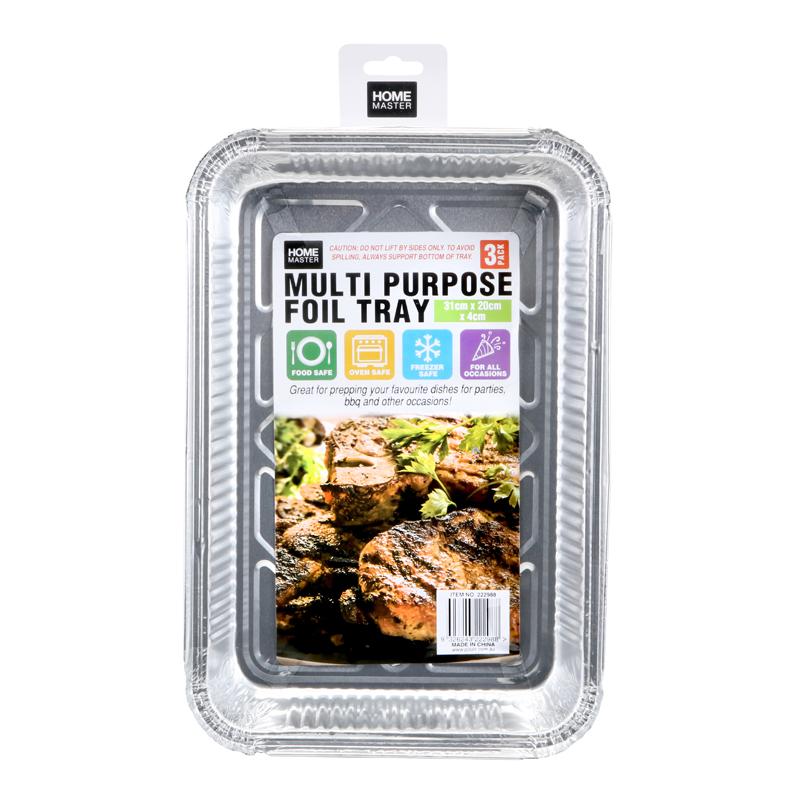 Foil Tray 30x20x4.5cm 3PK - $1.99 EA / CTN QTY: 12