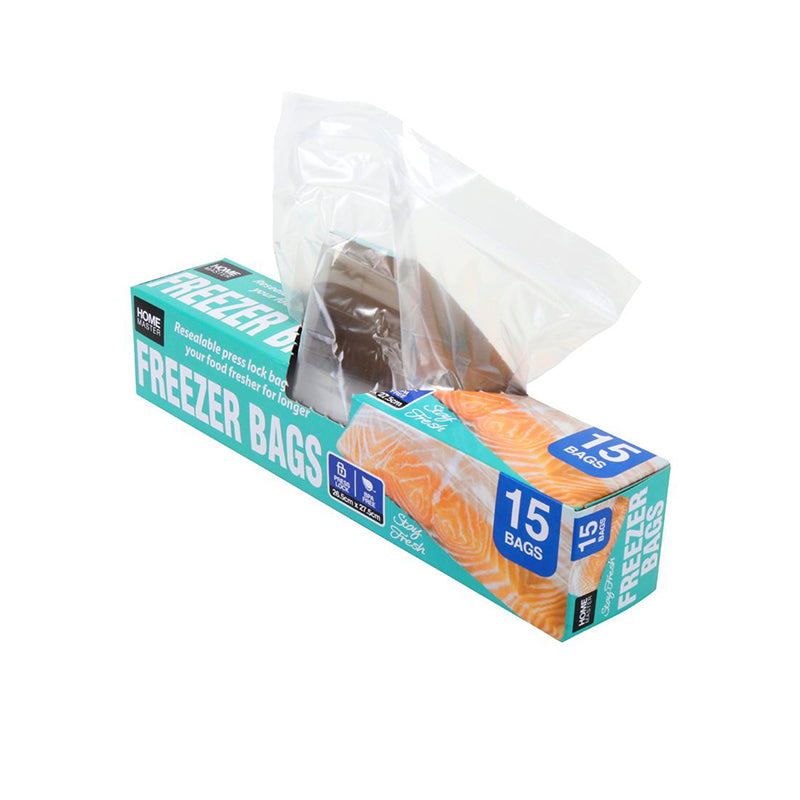Freezer Bags Large Snap Lock 15pk 27 x 28 cm- $1.65 EA / CTN QTY: 18