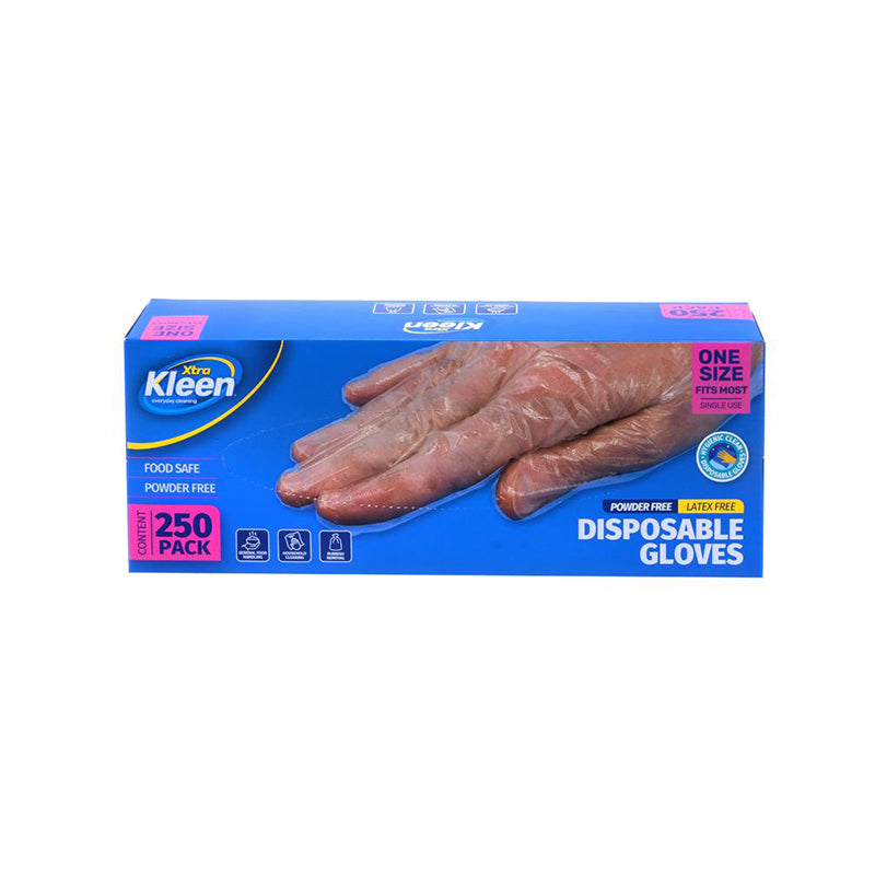 Poly Gloves Single Serve 250PCS - $3.49 EA / CTN QTY: 12