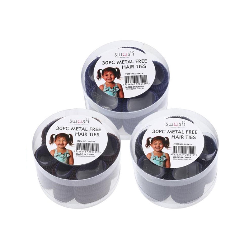 Hair Ties ASSDT COL PKS 30 PCS - $1.20 EA / CTN QTY: 12