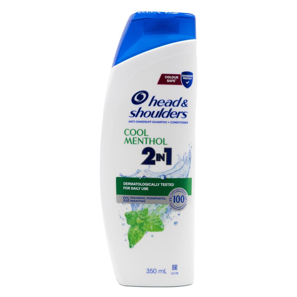 Head & Shoulders 350ml Shampoo Anti Dandruff Menthol- $5.69 EA / CTN QTY: 6