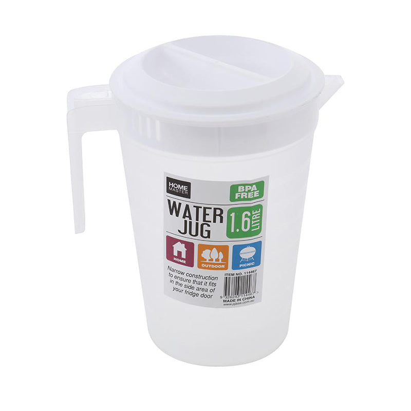 Water Jug with lid - Plastic 1.6L - $2.25 EA / CTN QTY: 12