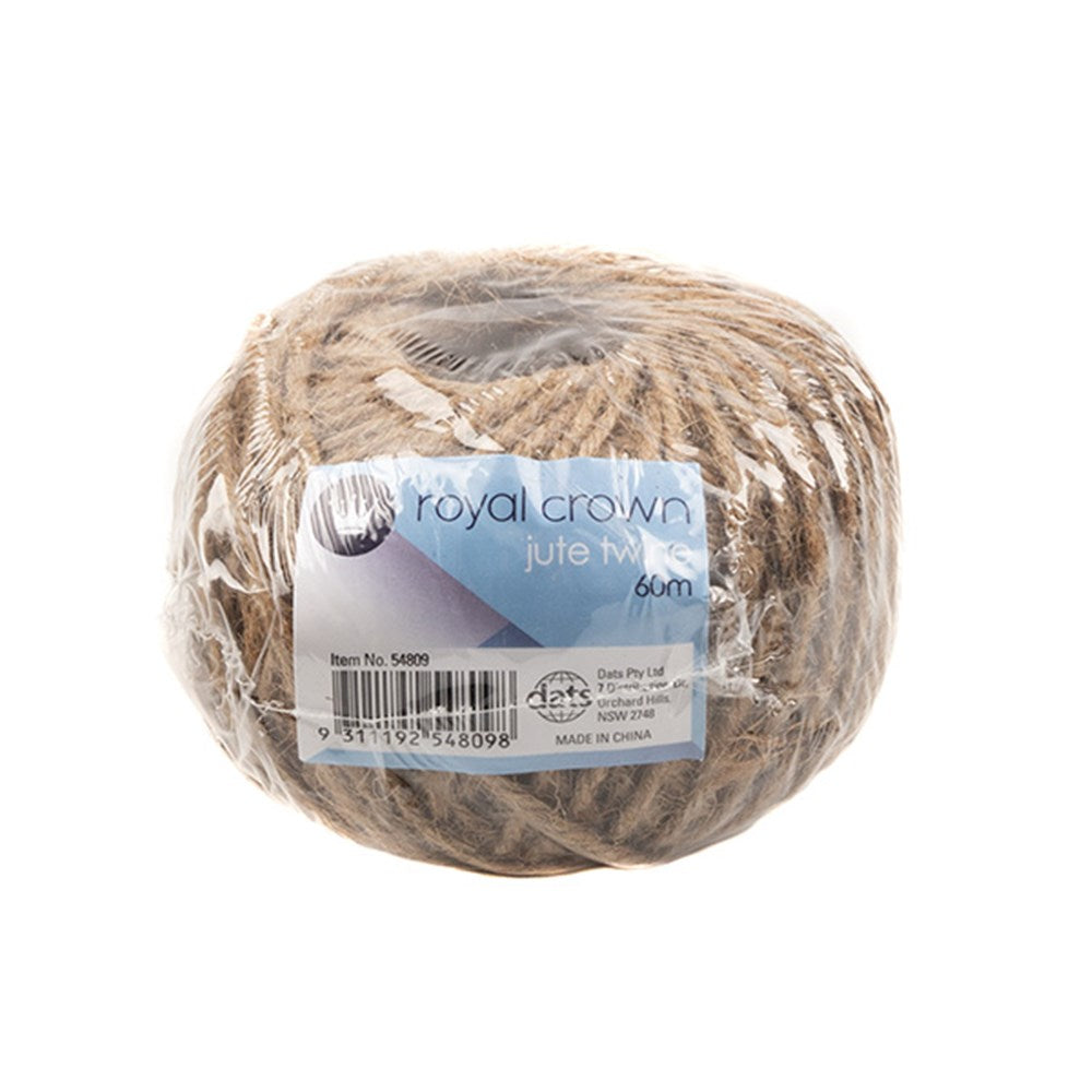 Twine Jute Roll 1Pk 60m x 1.5mm - $1.95 EA / CTN QTY: 6