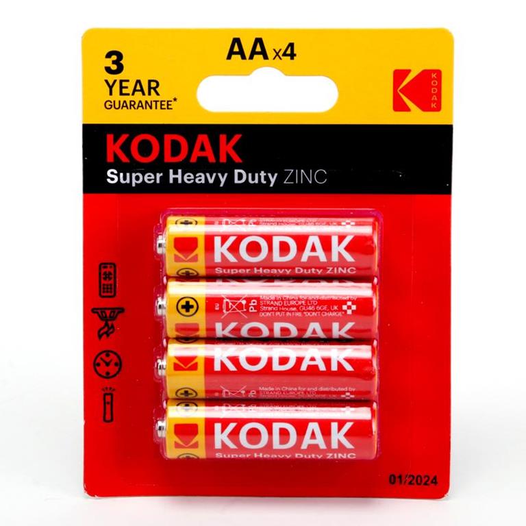 Kodak Battery AA 4pk - $1.65 EA / CTN QTY: 12