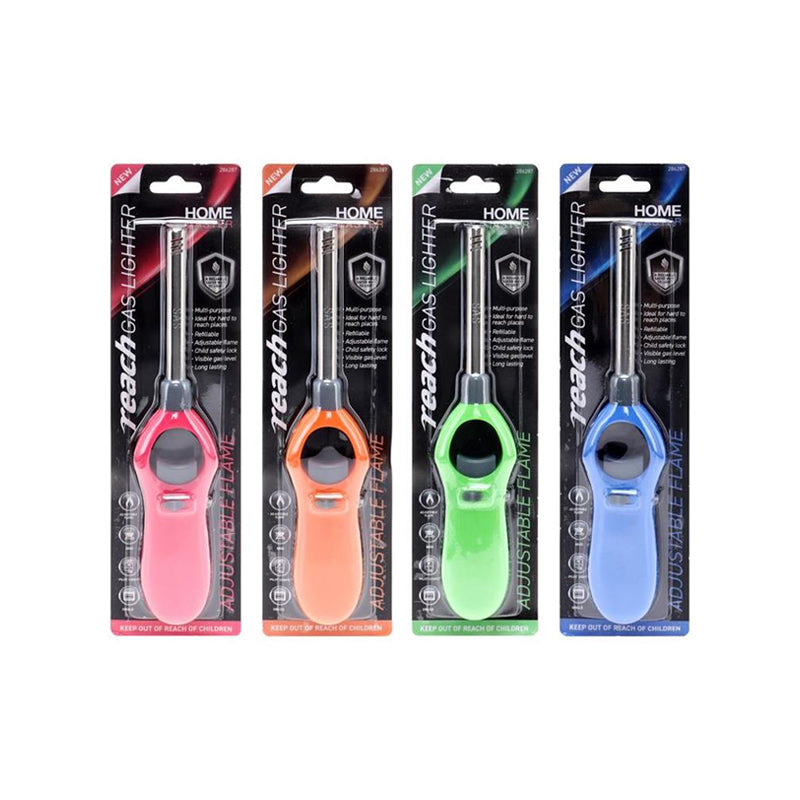 Lighter Gas Mutli-Purpose Refillable 4 ASSTD COL - $1.65 EA / CTN QTY: 12