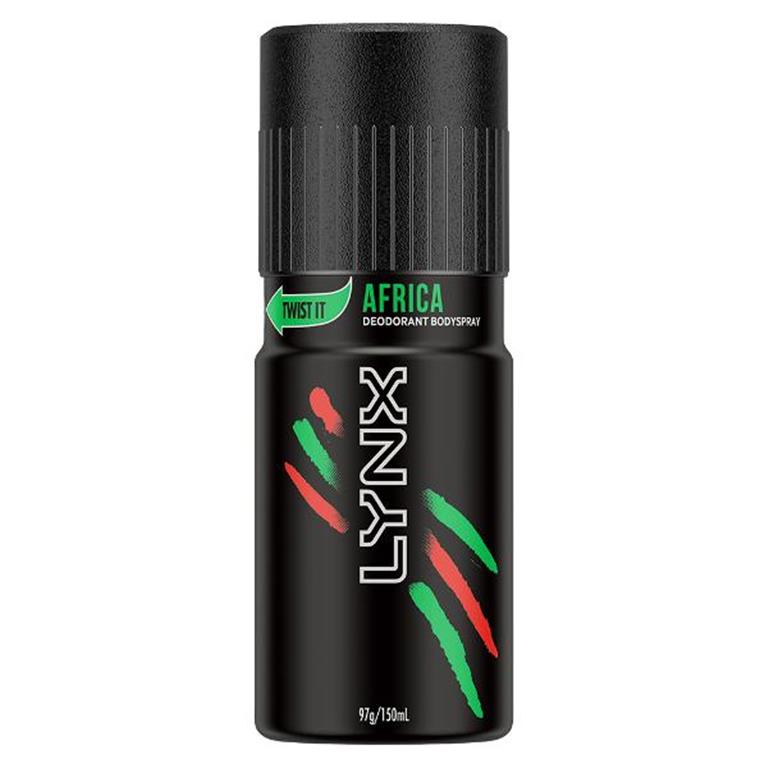 Lynx Deodorant Body Spray Africa 150ML - $3.99 EA / CTN QTY: 12