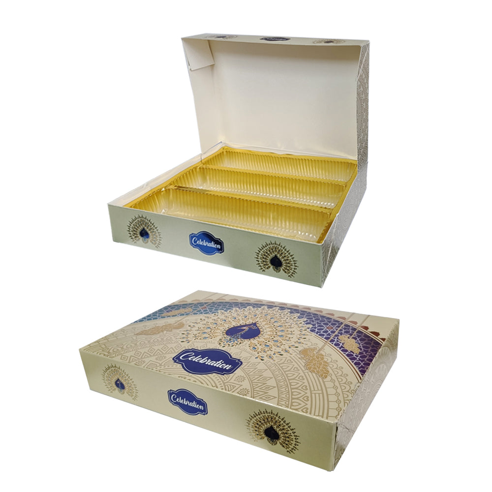 Premium Mithai Box 500gms with Tray (No assembly required -Ready to use ) - $0.75 EA / CTN QTY: 300
