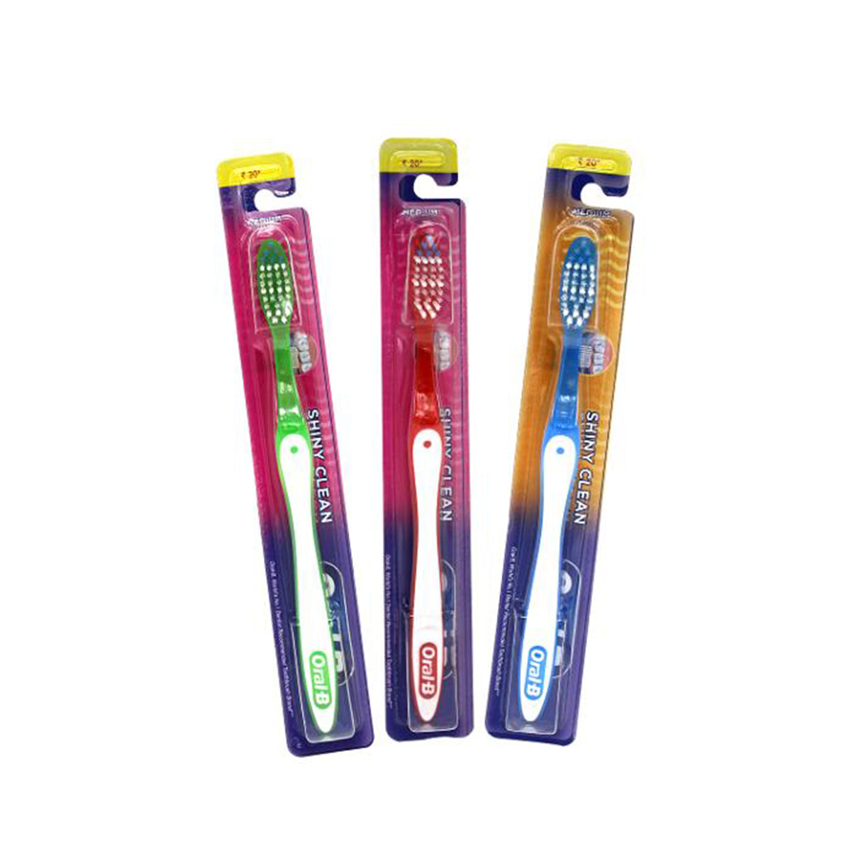 Oral B Shiny Clean Medium - $1.10 EA / CTN QTY: 12