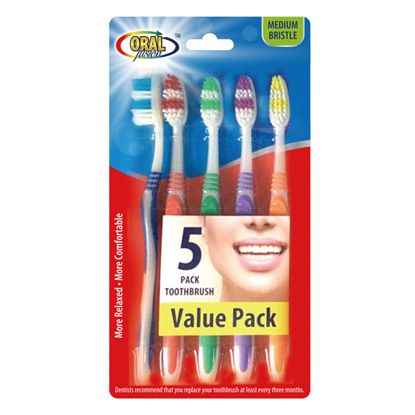 Oral Fusion Toothbrush 5PK - $1.99 EA / CTN QTY: 12