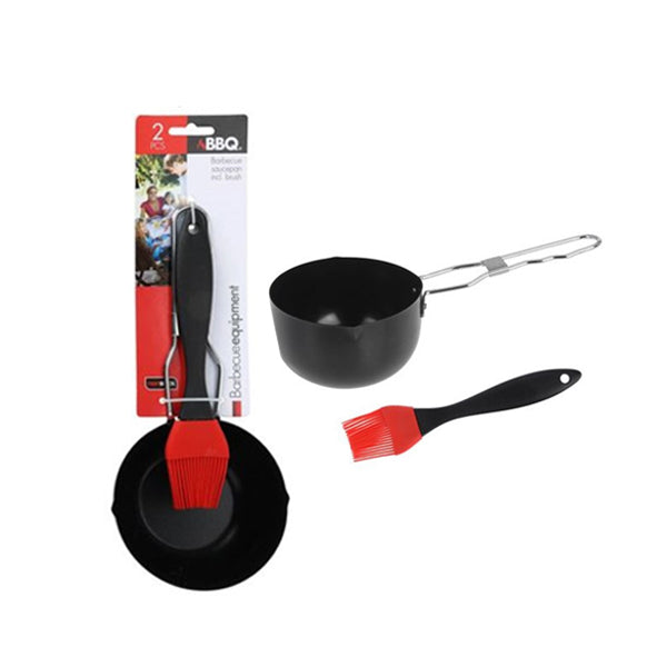 BBQ Sauce Pan w/ Brush 2PCS - $7.85 EA / CTN QTY: 6