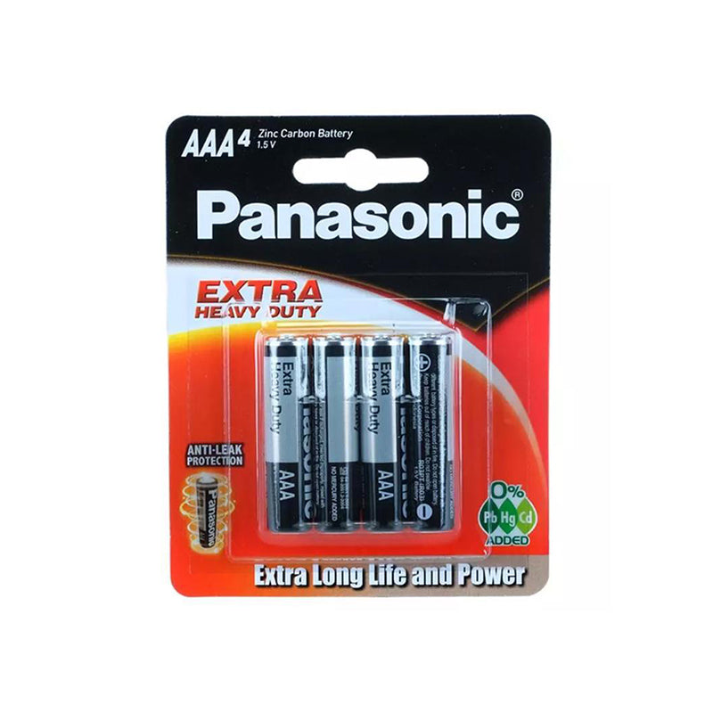 Battery Panasonic Extra Heavy Duty AAA 4pk - $1.65 EA / CTN QTY: 12