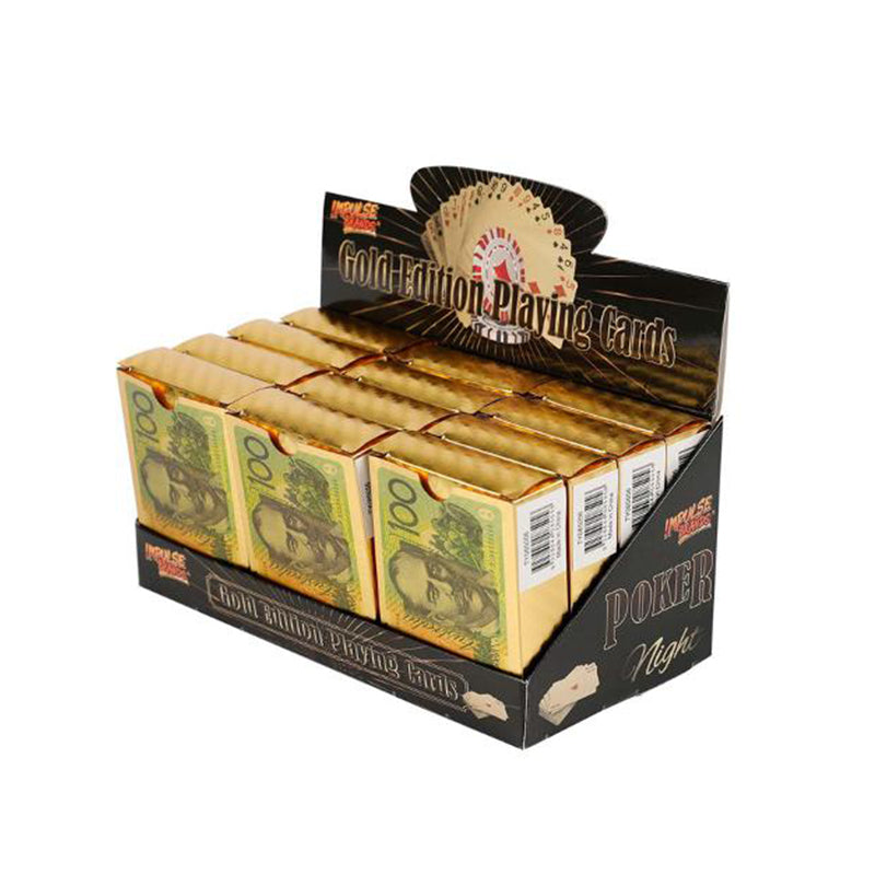 Playing Cards Gold Plated - $4.50EA / CTN QTY: 36