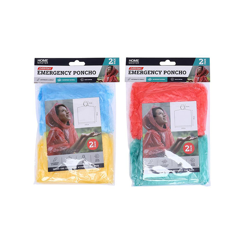 Poncho Clear Emergency 2PK - $1.50 EA / CTN QTY: 12