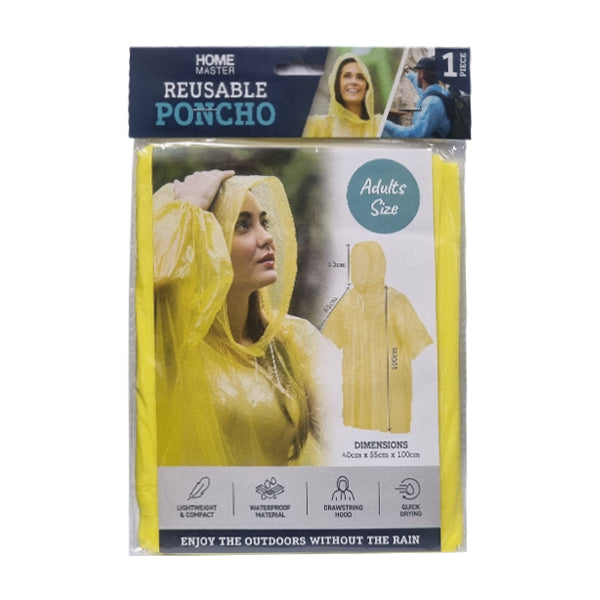 Poncho Reusable for Adults - $1.99 EA / CTN QTY: 12