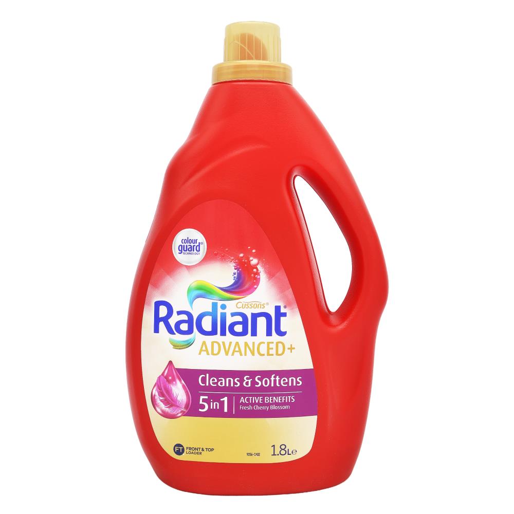 Radiant Advanced Front & Top Loader Chery 1.8L - $8.99 EA / CTN QTY: 4