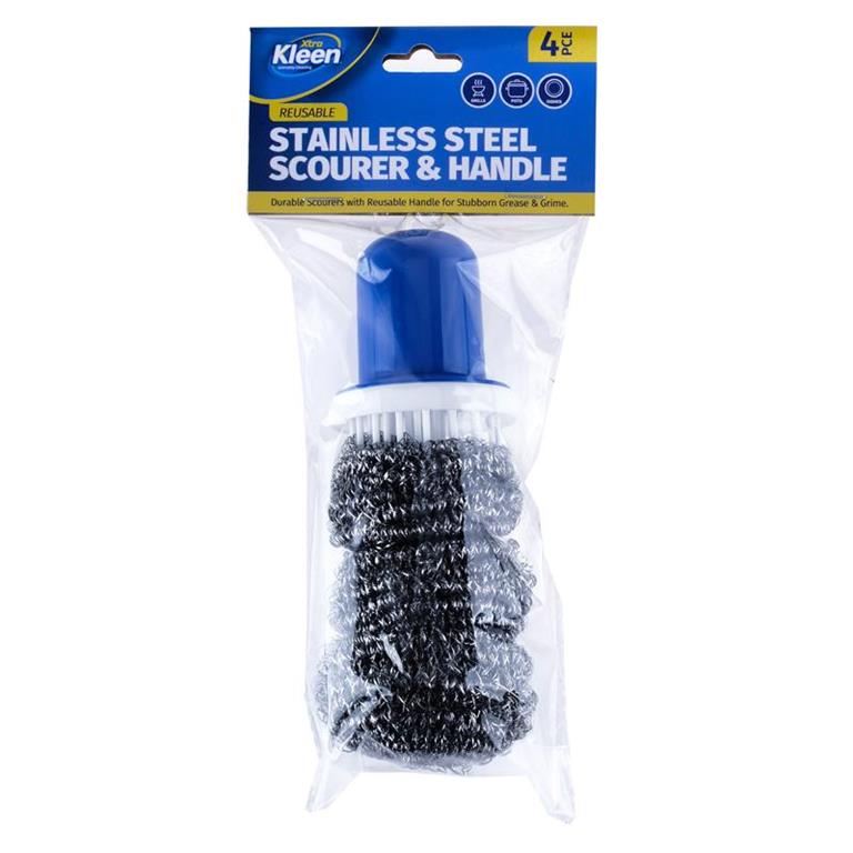 Scourers Stainless Steel w/ Handle INCL 3 - $1.85 EA / CTN QTY: 12