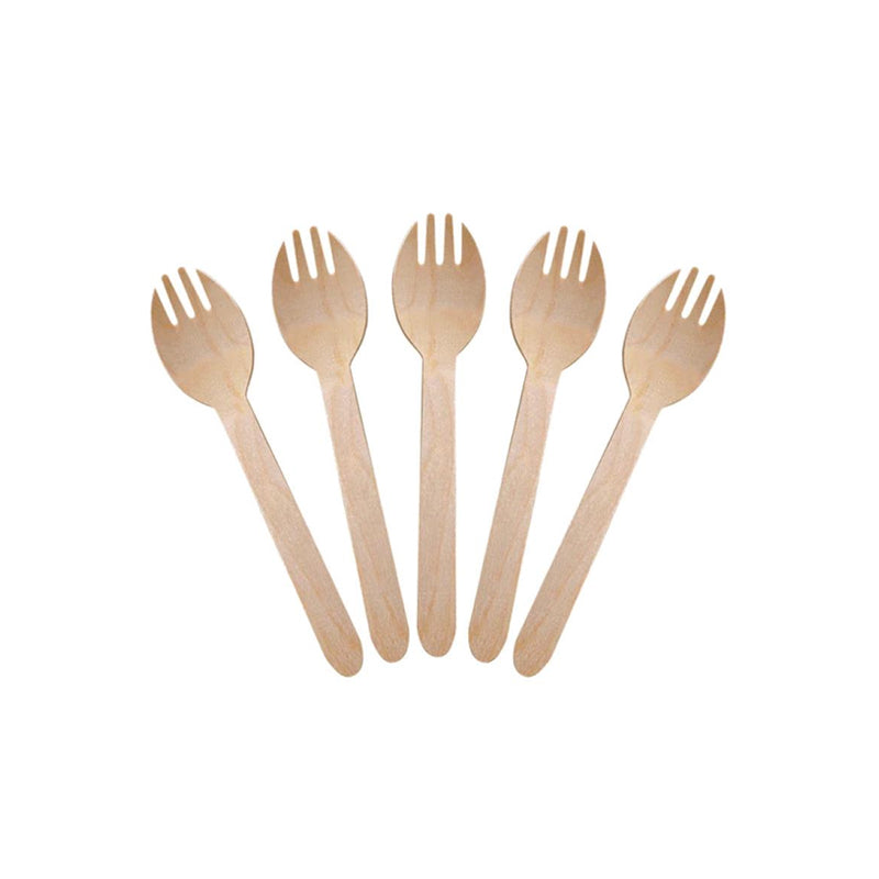 Wooden Spork (100PCS) - $1.99 EA / CTN QTY: 20