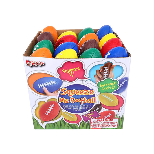 Squeeze Me Football ASSTD COL - $1.20 EA / CTN QTY: 48