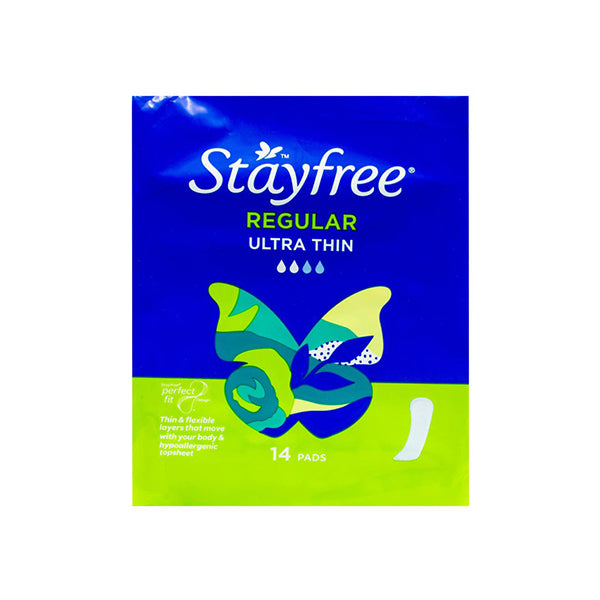 Stayfree Pads Regular Ultra Thin 14PK - $2.50 EA / CTN QTY: 24