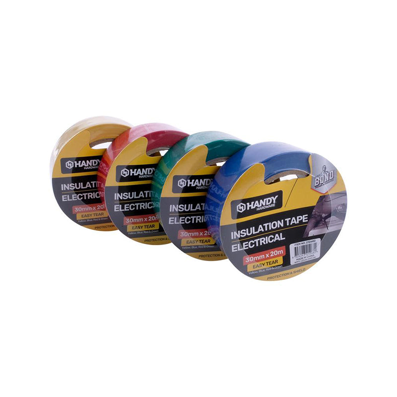 Tape Insulated PVC Coloured Tape 4 ASSDT COL - $1.20 EA / CTN QTY: 12