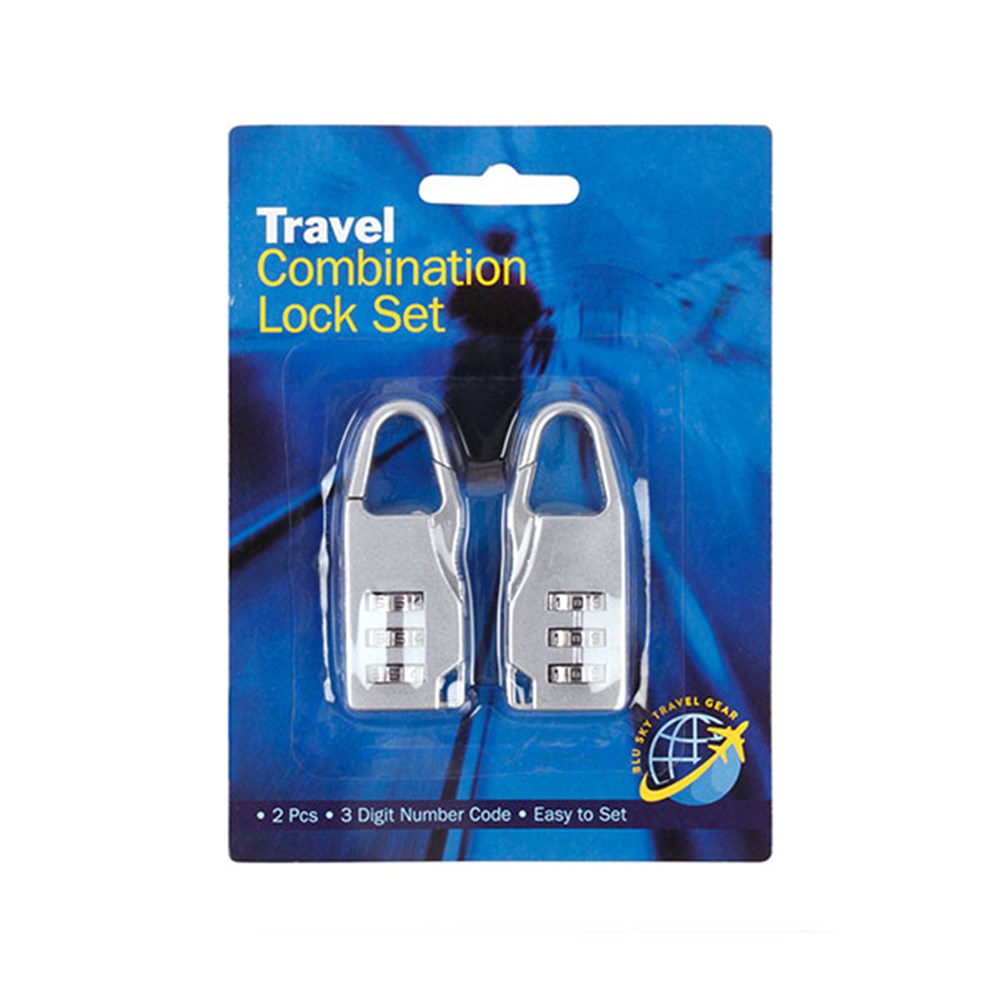 Travel Combination Lock 2Pk - $1.50 EA / CTN QTY:12