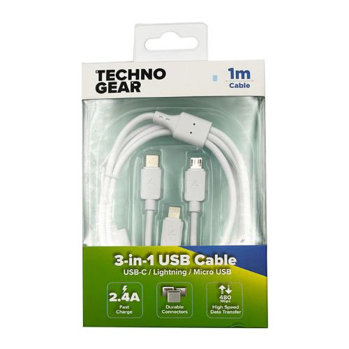 Mobile Cable 3 in 1 / 1.2m - $3.99 EA / CTN QTY: 12
