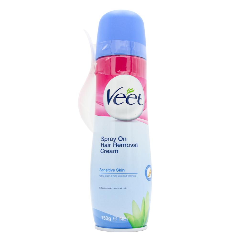 Veet Spray On Hair Removal Cream Aloe Vera 150g - $4.99 EA / CTN QTY: 8