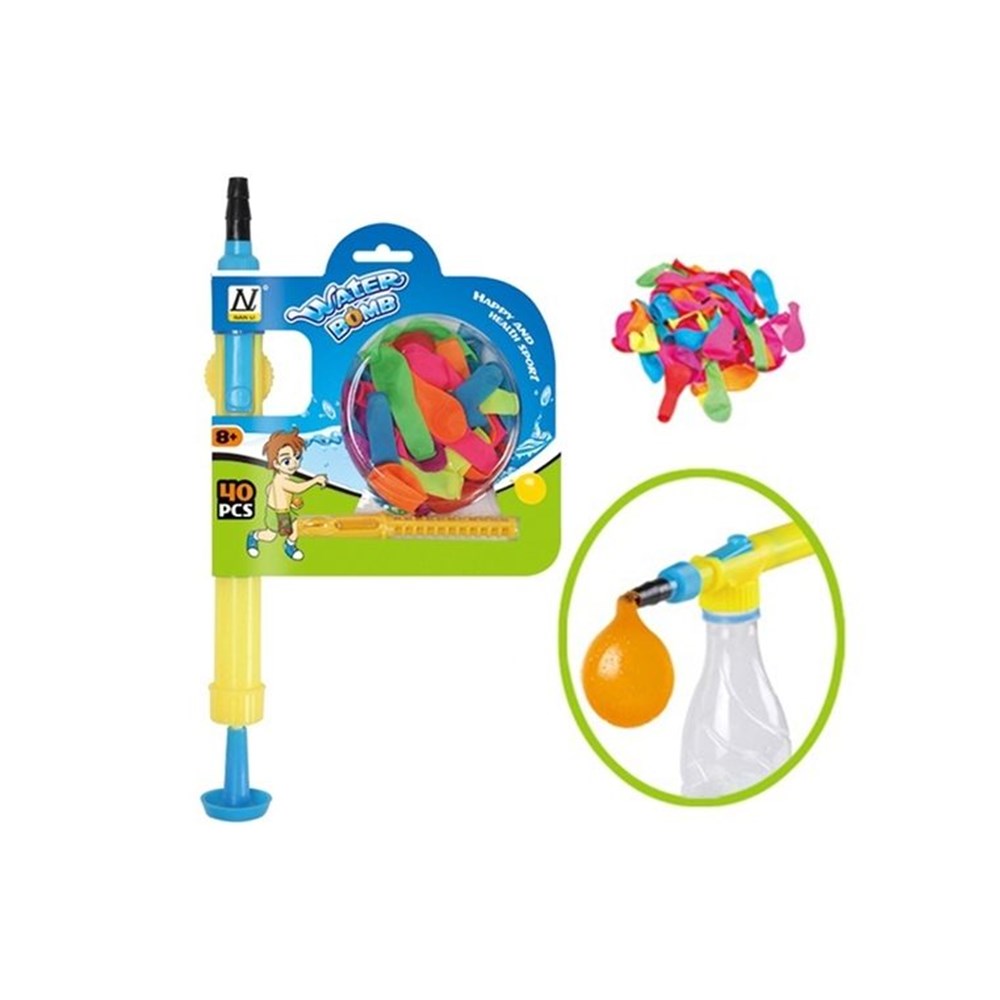 Water Balloon Pump & Balloons 40PCS - $4.49 EA / CTN QTY: 12