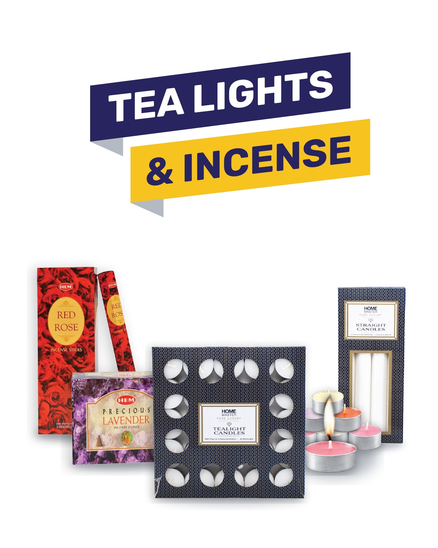 TEA LIGHTS, INCENSE & HAIR ACCESORIES