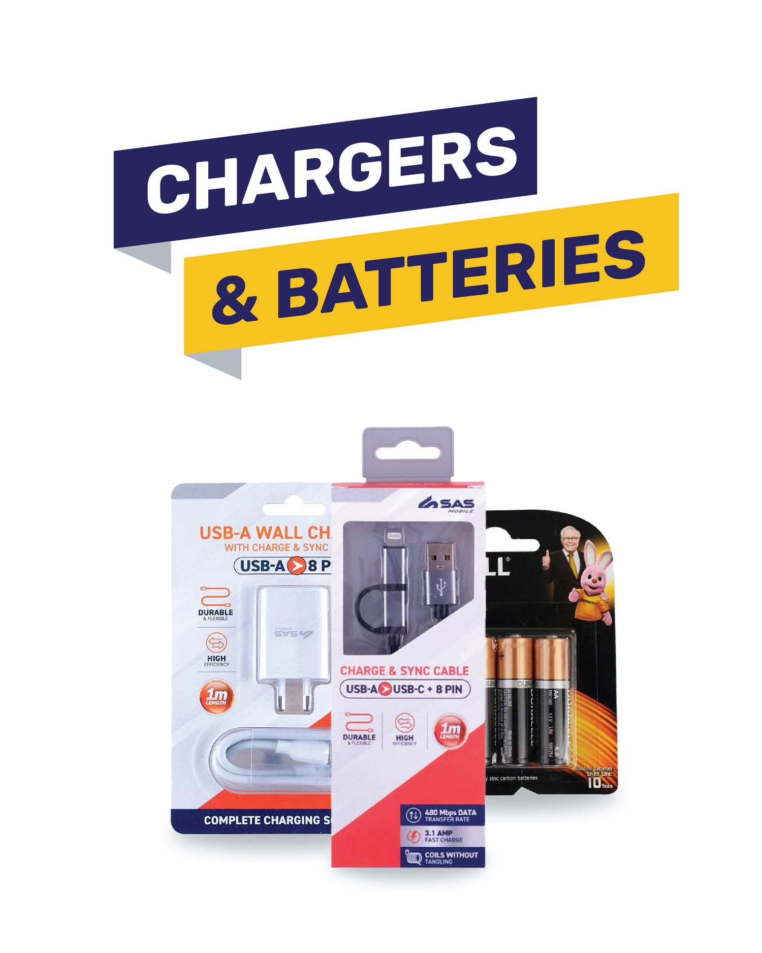 CHARGERS & BATTERIES