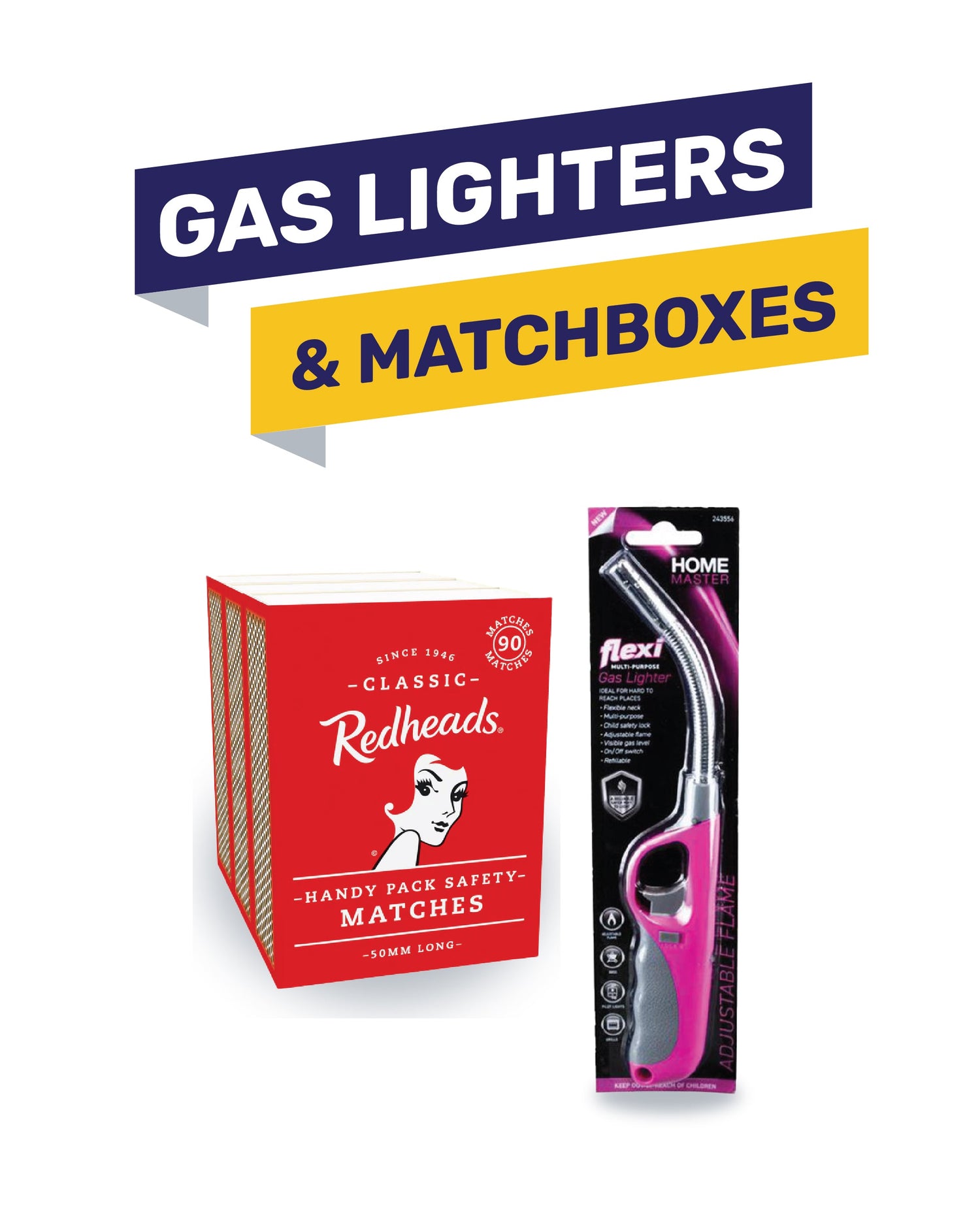 GAS LIGHTERS & MATCHBOXES