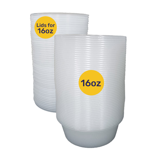 Round Container 16oz 50PCS + 50PCS Lids (Separated) - $4.99 EA / CTN QTY: 10