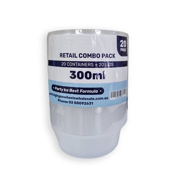 Retail Combo Pack Party Ji 300ml Container Round (20PCS) - $3.99 EA ...