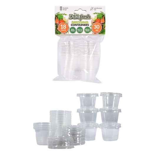 Sauce Round Container Retail Combo Pack 30ml (18PCS) - $1.50 EA / CTN QTY: 24