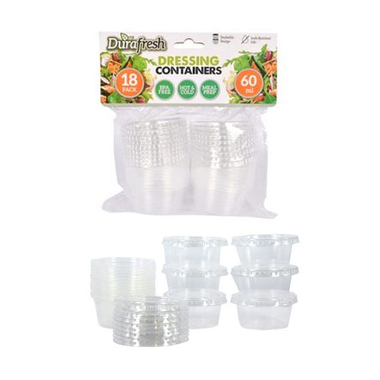 Sauce Round Container Retail Combo Pack 60ml (18PCS) - $1.70 EA / CTN QTY: 24