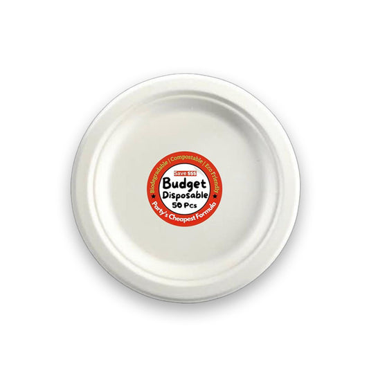 BUDGET DISPOSABLE 7" PLATE (50PCS) - $2.50 CTN 20