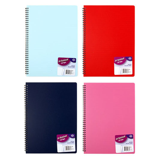 NOTEBOOK BASIC PP COL A4 120PAGES - $2.25 CTN 6