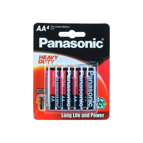 Battery Panasonic Heavy Duty Battery (AA) 4pk  - $1.65 EA / CTN QTY: 12